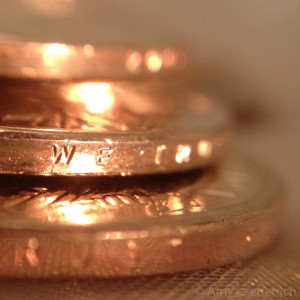 Golden Dollar Coin Stack